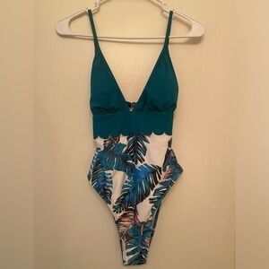2/$15 Shein Floral One Piece Swimsuit - Size Medium